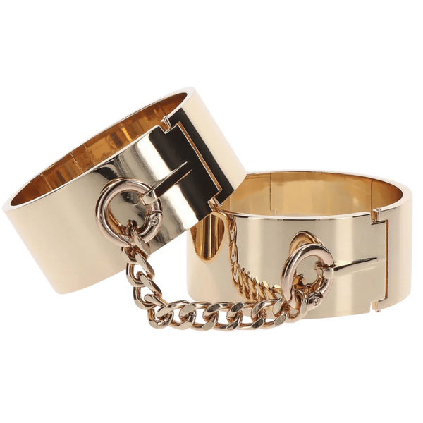 Slave Wrist Cuffs (Gold) Gold > Bondage Gear > Handcuffs