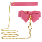 Taboom Malibu Bow Collar and Leash – Vegan Leather Bondage Accessory > Bondage Gear > Collars & Leashes