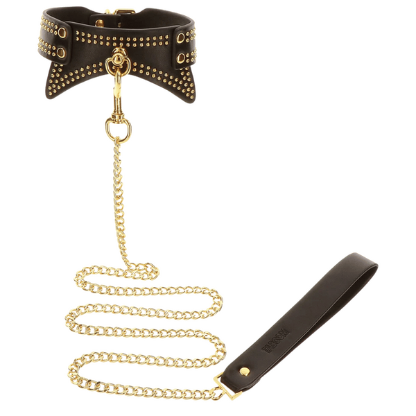 Taboom Studded Collar and Leash Set – Vegan Bondage Accessories > Bondage Gear > Collars & Leashes