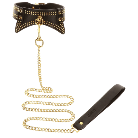 Taboom Studded Collar and Leash Set – Vegan Bondage Accessories > Bondage Gear > Collars & Leashes
