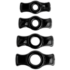 Titanmen Cock Ring Set (Black) – Stretchable Cock Rings Set > Cock Ring > Sets