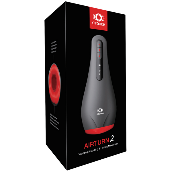 Airturn 2 (Black) – Waterproof Heating Suction Masturbator with Vibration and Warming Functions > Sex Toys For Men > Masturbators > Vibrating