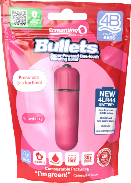 Screaming O Bullets 4B Low Pitch Bass – Powerful Motor Rechargeable Bullet Vibrator > Vibrators > Mini Vibrators