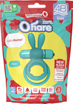 Ohare 4B Low Pitch Bass Double Ring Stretch Silicone Rabbit Vibrator Sleeve > Sex Toys > Couples Toys
