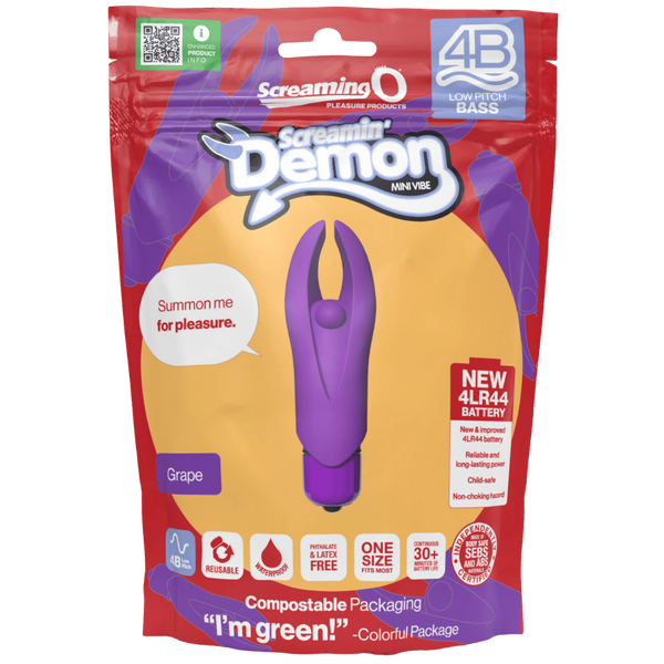 Demon 4B Low Pitch Bass – Deep-Rumbling 5-Speed Vibrator with Silicone Horns > Vibrators > Mini Vibrators