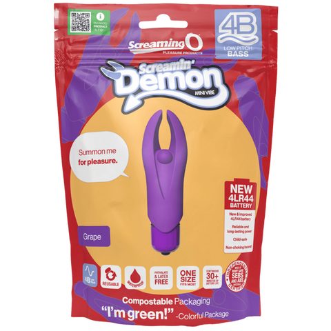 Demon 4B Low Pitch Bass – Deep-Rumbling 5-Speed Vibrator with Silicone Horns > Vibrators > Mini Vibrators