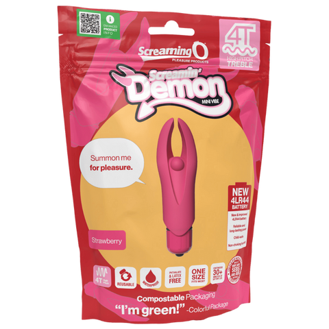 Demon 4T High Pitch Treble (Strawberry) > Vibrators > Ladies > Clitoral Vibrators and Stimulators