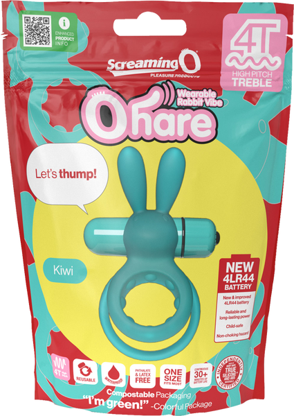 Ohare 4T High Pitch Treble Stretchy Double Ring True Silicone Rabbit Vibrator > Sex Toys > Couples Toys