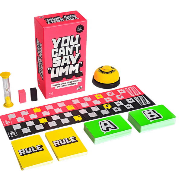 You Can't Say Umm Party Board Game – Team-Based Game for 4 to 10 Players > Novelties > Card Games