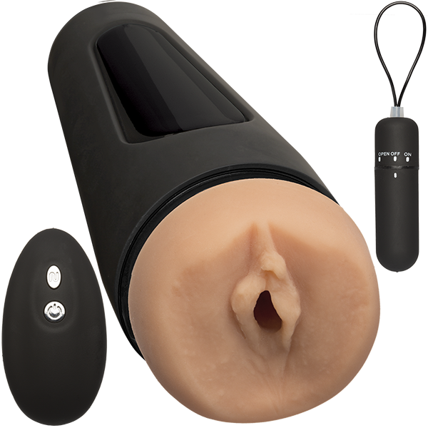 Doc Johnson Main Squeeze Original Vibro – Wireless Remote-Controlled Vibrating Masturbator > Sex Toys For Men > Masturbators > Vibrating