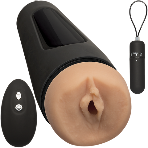 Doc Johnson Main Squeeze Original Vibro – Wireless Remote-Controlled Vibrating Masturbator > Sex Toys For Men > Masturbators > Vibrating