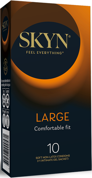 Skyn Large – Extra Comfort Polyisoprene Condoms 56mm 10 Pack > Essentials > Condoms