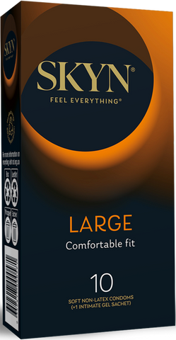 Skyn Large – Extra Comfort Polyisoprene Condoms 56mm 10 Pack > Essentials > Condoms
