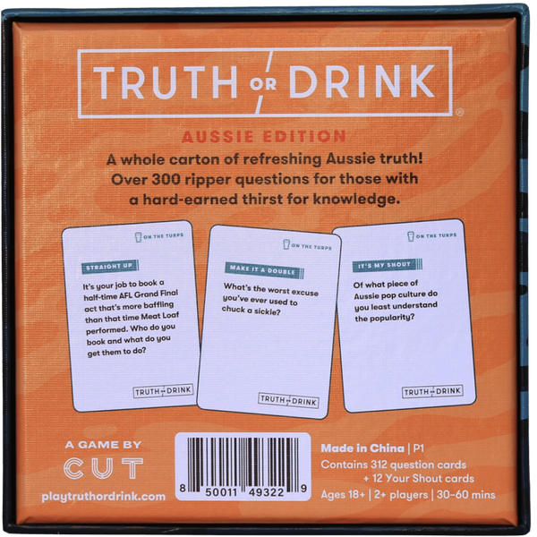 Truth or Drink On The Turps Aussie Edition – Adult Party Card Game > Novelties > Card Games