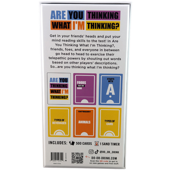 Are You Thinking What I'm Thinking? – Team-Based Party Word Game for Adults > Novelties > Card Games