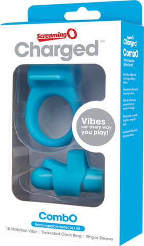 Charged Combo Kit 1 – Body-Safe Silicone Cock Ring and Fingertip Sleeve Kit > Sex Toys > Couples Toys