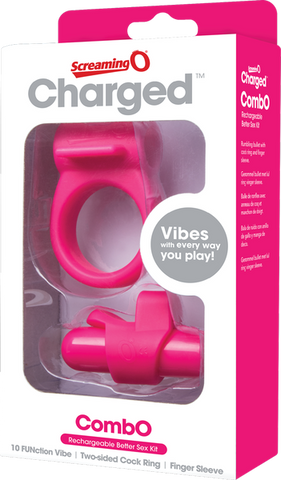 Charged Combo Kit 1 – Body-Safe Silicone Cock Ring and Fingertip Sleeve Kit > Sex Toys > Couples Toys