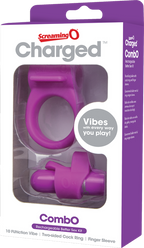 Charged Combo Kit 1 – Body-Safe Silicone Cock Ring and Fingertip Sleeve Kit > Sex Toys > Couples Toys