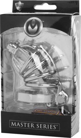 Stainless Steel Chastity Cage With Removable Silicone Urethral Plug – Penis Plug > Bondage Gear > Male Chastity