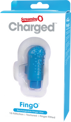 Charged Fing O Rechargeable Mini Finger Vibrator with Vooom Technology Silicone and ABS > Vibrators > Finger Vibrators