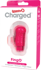 Charged Fing O Rechargeable Mini Finger Vibrator with Vooom Technology Silicone and ABS > Vibrators > Finger Vibrators