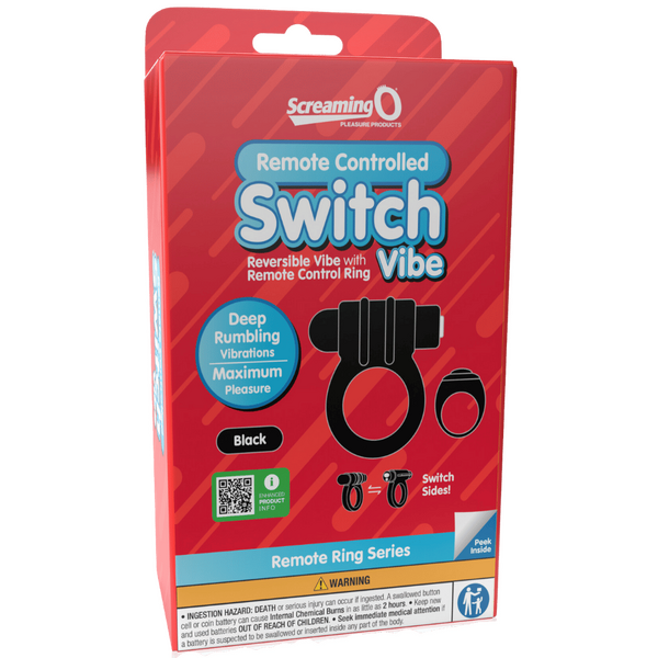 Remote Control Switch Vibe (Black) – Waterproof Rechargeable Double-Sided Vibrating Cock Ring > Cock Ring > Vibrating