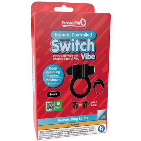Remote Control Switch Vibe (Black) – Waterproof Rechargeable Double-Sided Vibrating Cock Ring > Cock Ring > Vibrating