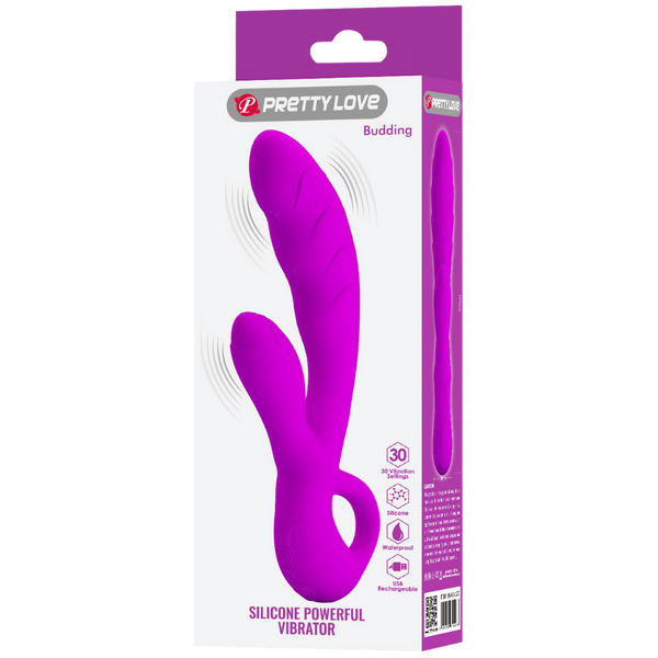 Pretty Love Budding – Silicone Powerful Vibrator with Rabbit Clitoral Stimulator > Vibrators > Ladies > Rabbit Multi