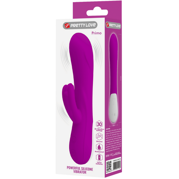 Primo 7 Inch Powerful Silicone Vibrator Deep Rumbly Motor Purple > Vibrators > Ladies > Rabbit