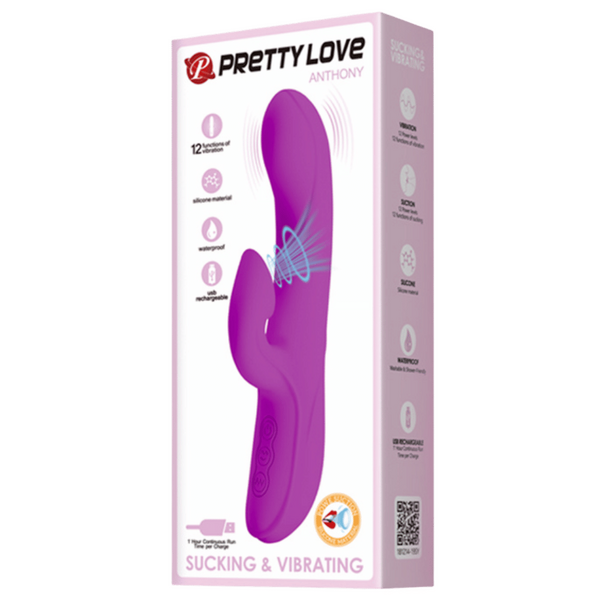 Rechargeable Anthony – Silicone Clit Suction Rabbit Vibrator With Curved Shaft And Thicker Tip > Vibrators > Ladies > Rabbit Multi