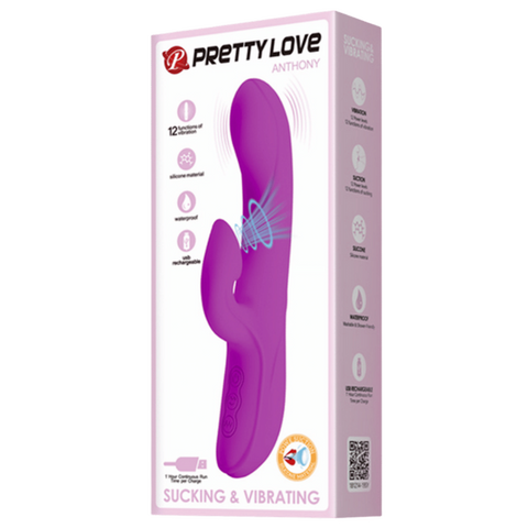 Rechargeable Anthony – Silicone Clit Suction Rabbit Vibrator With Curved Shaft And Thicker Tip > Vibrators > Ladies > Rabbit Multi