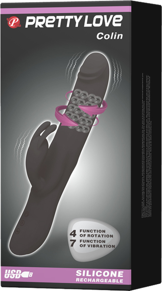 Pretty Love Rechargeable Colin Luxury Rechargeable Silicone Vibrator With Inflatable Head > Vibrators > Ladies > Rabbit Multi