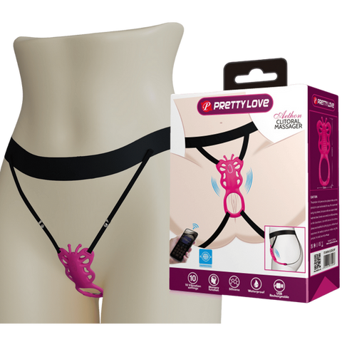PrettyLove Aethon – Rechargeable Strap-On Butterfly Massager With App Control and 10 Vibration Patterns