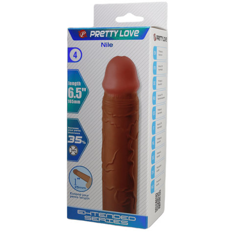 Nile 6.5 Inch Penis Sleeve – Realistic Erection-Extending Sleeve for Added Length and Girth > Sex Toys For Men > Penis Sleeves