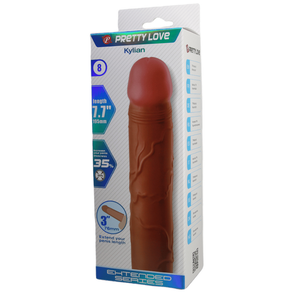 Kylian 7.1 Inch Penis Extender – Ultra Realistic Sleeve with Textured Surface > Sex Toys For Men > Penis Sleeves