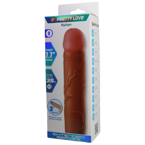 Kylian 7.1 Inch Penis Extender – Ultra Realistic Sleeve with Textured Surface > Sex Toys For Men > Penis Sleeves