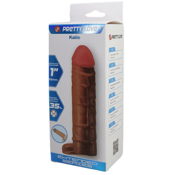 Kaile 7 Inch Stretchy Shaft Cock Sleeve With Ball Ring Penis Sheath > Sex Toys For Men > Penis Sleeves