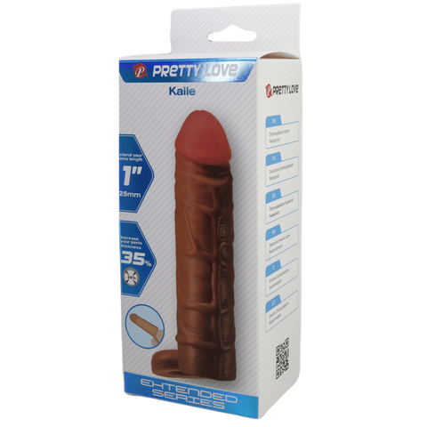 Kaile 7 Inch Stretchy Shaft Cock Sleeve With Ball Ring Penis Sheath > Sex Toys For Men > Penis Sleeves
