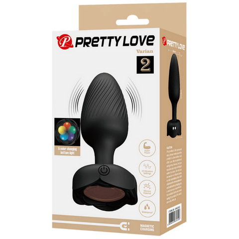 Varian Light-Up Rechargeable Butt Plug – LED Flashing Silicone Butt Plug > Anal Range > Vibrating Butt Plugs