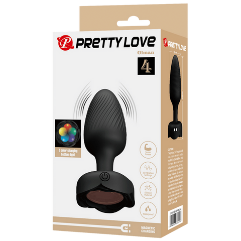Varian Light-Up Rechargeable Butt Plug – LED Flashing Silicone Butt Plug > Anal Range > Vibrating Butt Plugs