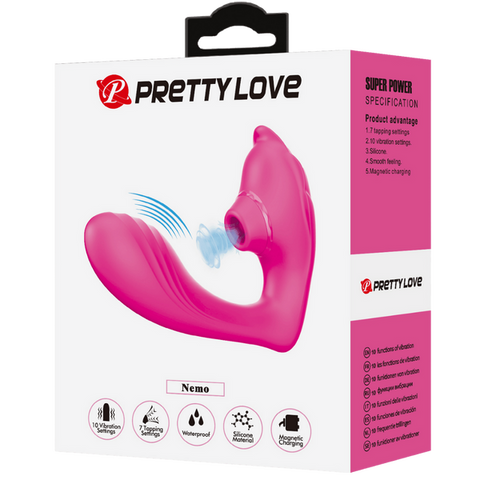 PrettyLove Nemo – Waterproof, Rechargeable With 10 Vibration And 7 Tapping Settings Clitoral Stimulator > Sex Toys For Ladies > Clitoral Vibrators and Stimulators