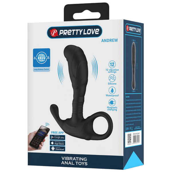 Andrew Prostate Probe – App-Controlled, 12-Mode, Wearable With Retrieval Tail Prostate Vibrator > Anal Range > Prostate Plugs
