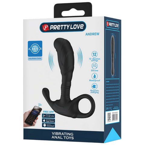 Andrew Prostate Probe – App-Controlled, 12-Mode, Wearable With Retrieval Tail Prostate Vibrator > Anal Range > Prostate Plugs
