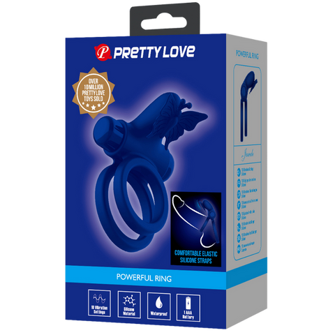 Pretty Love 10 Function – Soft Silicone Vibrating Butterfly Cock Ring > Sex Toys > Couples Toys