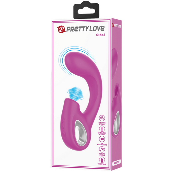 Sibel Rechargeable Massager – Medical-Grade Silicone Dual Stimulation Vibrator > Vibrators > Ladies > Rabbit Multi