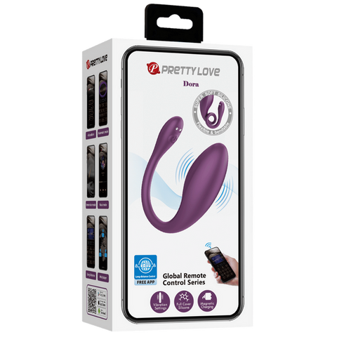 App Control Dora – App-Controlled Rechargeable Curved 12 Vibration Modes Couple's Vibrator > Sex Toys > Couples Toys