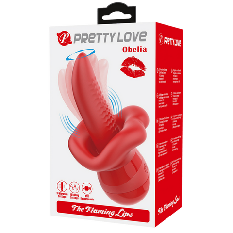 Pretty Love Obelia Flaming Lips – Waterproof Dual Stimulator With 10 Vibration Modes > Sex Toys For Ladies > Clitoral Vibrators and Stimulators