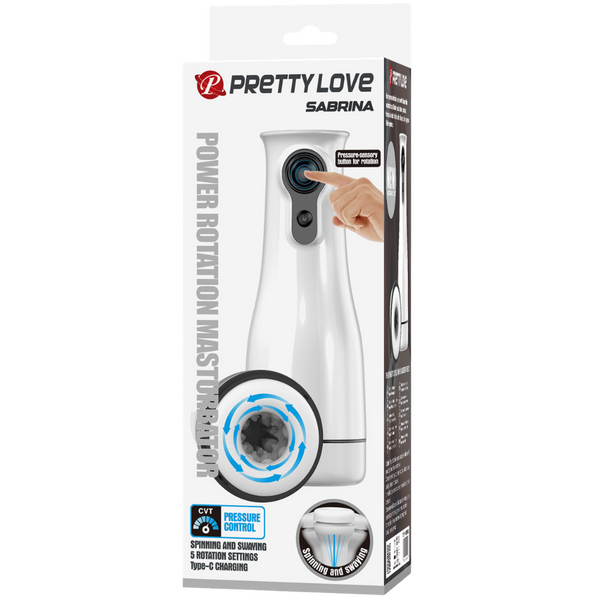 Sabrina – Rechargeable Rotating Men's Masturbator with Voice Function, Pressure-Sensitive Button, and Five Speed Settings > Sex Toys For Men > Masturbators > Vibrating