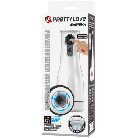 Sabrina – Rechargeable Rotating Men's Masturbator with Voice Function, Pressure-Sensitive Button, and Five Speed Settings > Sex Toys For Men > Masturbators > Vibrating