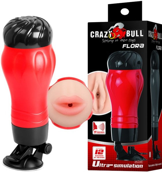 Flora Mouth Masturbator – 12 Function Vibration Stroker with Suction Base > Sex Toys For Men > Masturbators > Vibrating
